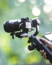Mirrorless camera mounted on a gimbal